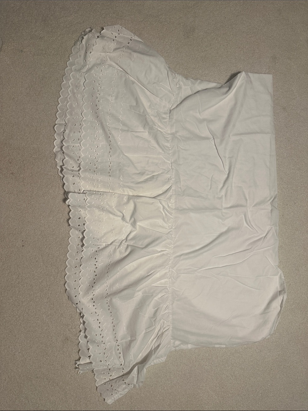 White Eyelet Twin Bed Bedskirt